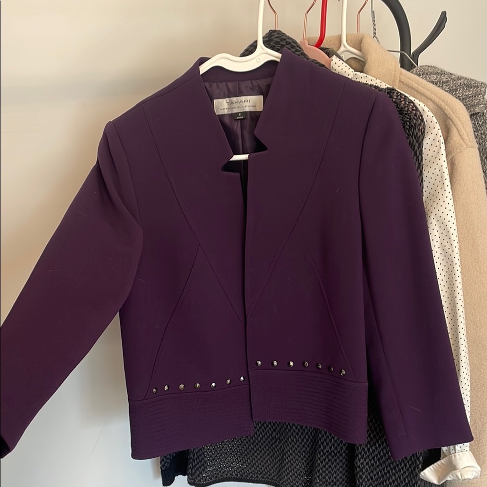 Tahari Women's Purple Jacket